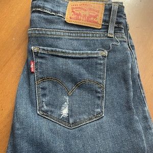Levi Strauss distressed skinny jeans